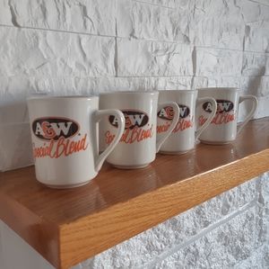 4 A&W Mugs Vintage Look